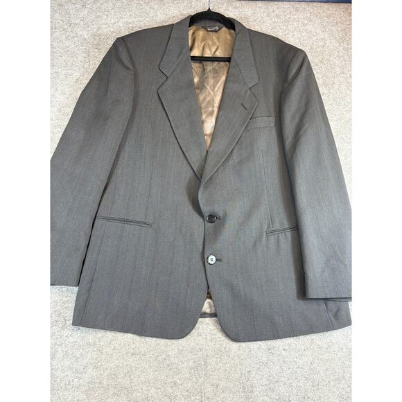 Vintage 90s Pierre Cardin Wool Sport Coat Blazer Jacket Mens 43R Gray Austria - Picture 1 of 8